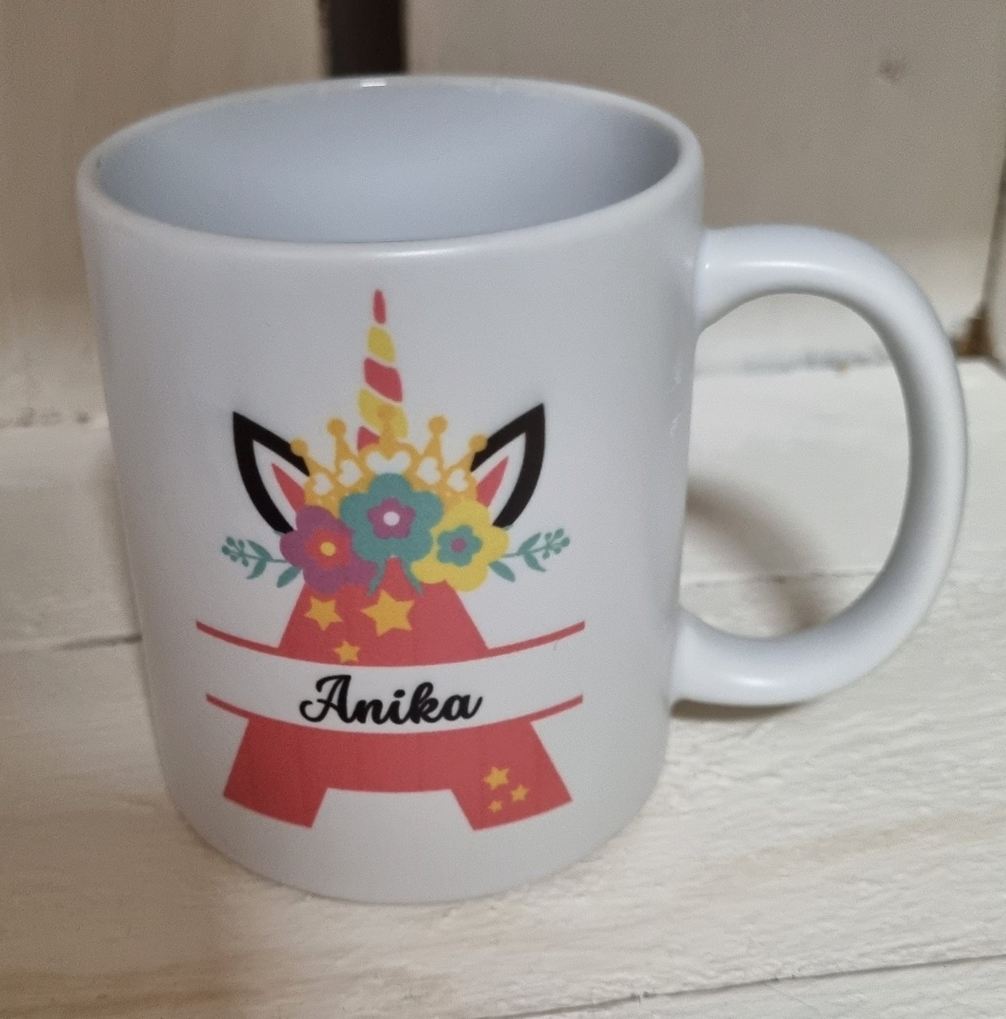 Tasse mit Namen Einhorn