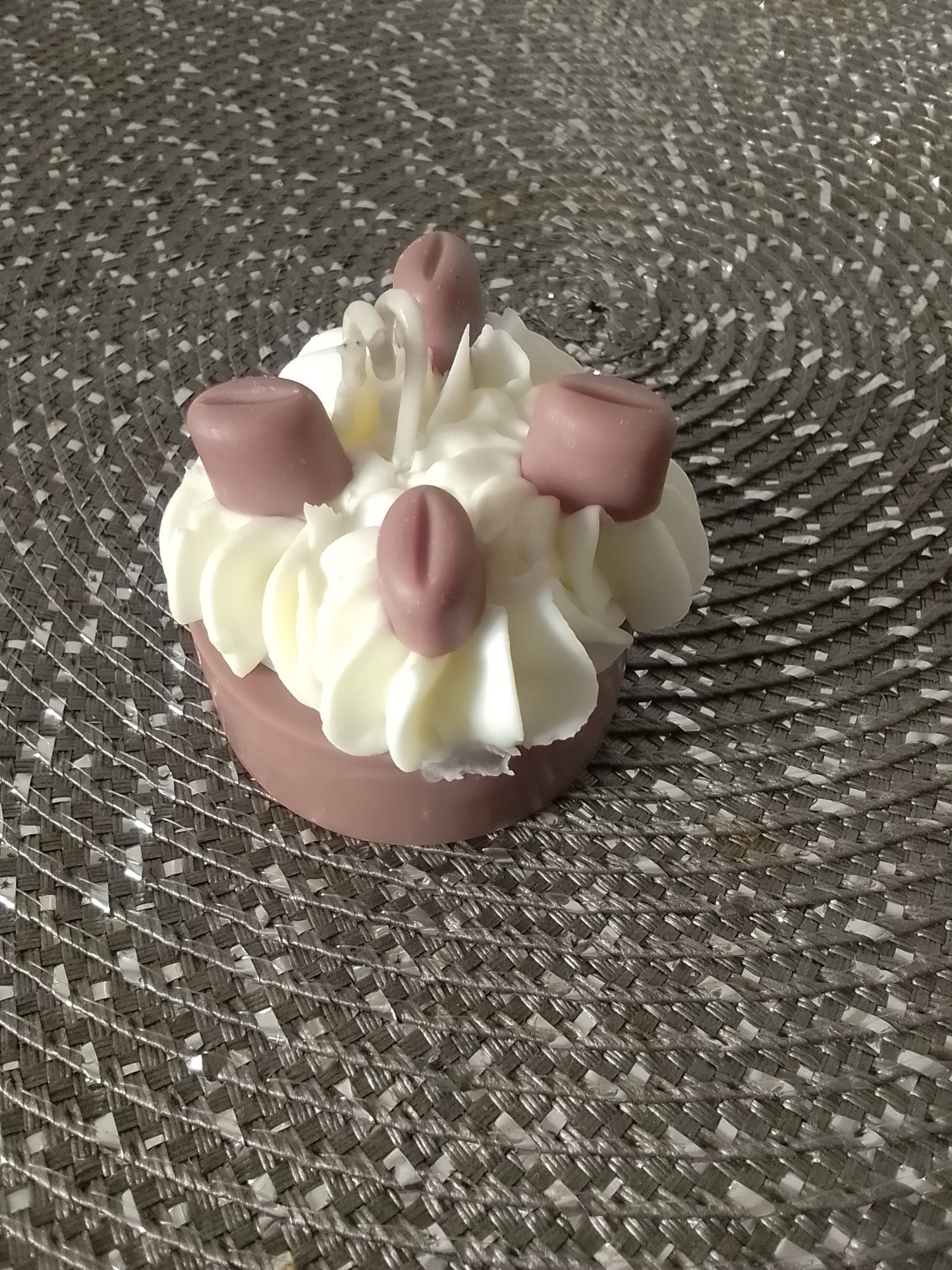 Candle Cake Törtchenkerze Duftkerze Cappuccino zertifiziertes Bio Sojawachs