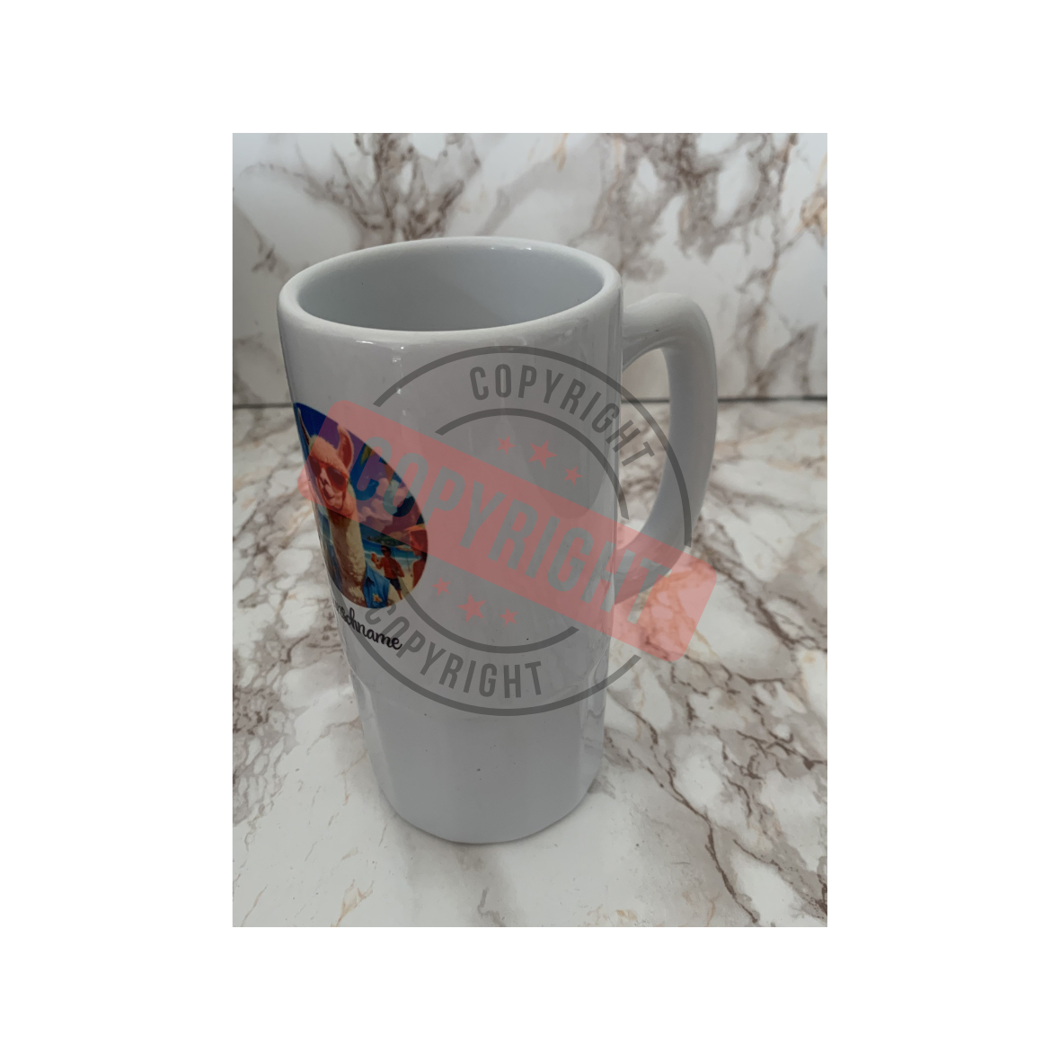 Personalisierter Bierkrug Lama + Name 500 ml Keramik