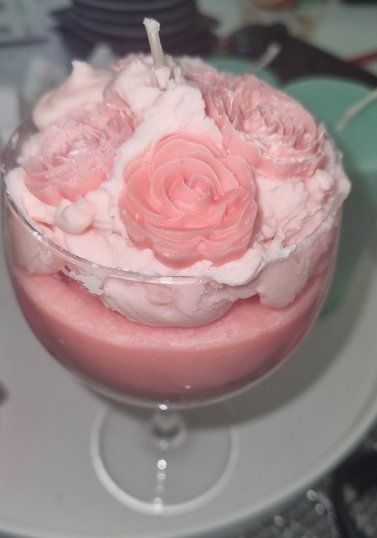 Duftkerze Dessertkerze Rose Bio Sojawachs vegan