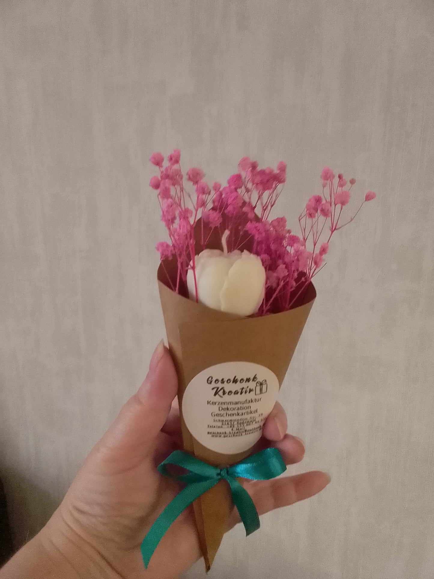 Kerzen Blumenstrauß S Rose Bio Sojawachs vegan