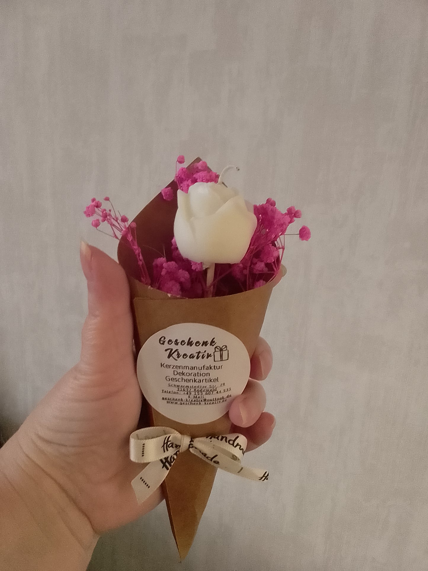 Kerzen Blumenstrauß S Rose Bio Sojawachs vegan