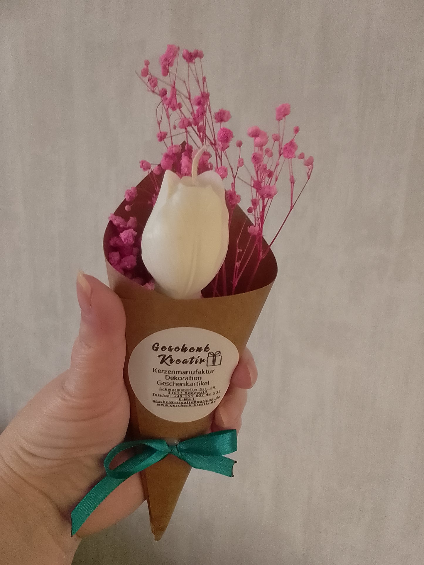 Kerzen Blumenstrauß S Tulpe Bio Sojawachs vegan