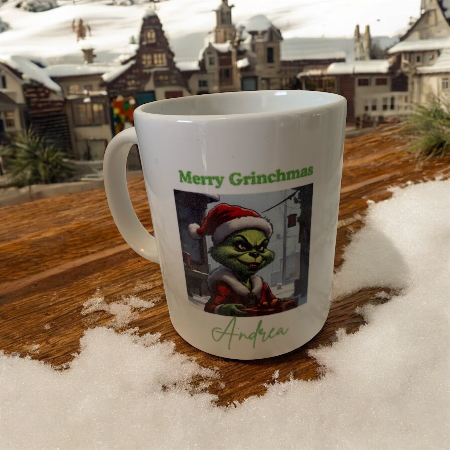 Tasse Merry Grinchmas personalisiert mit Namen beidseitig bedruckt