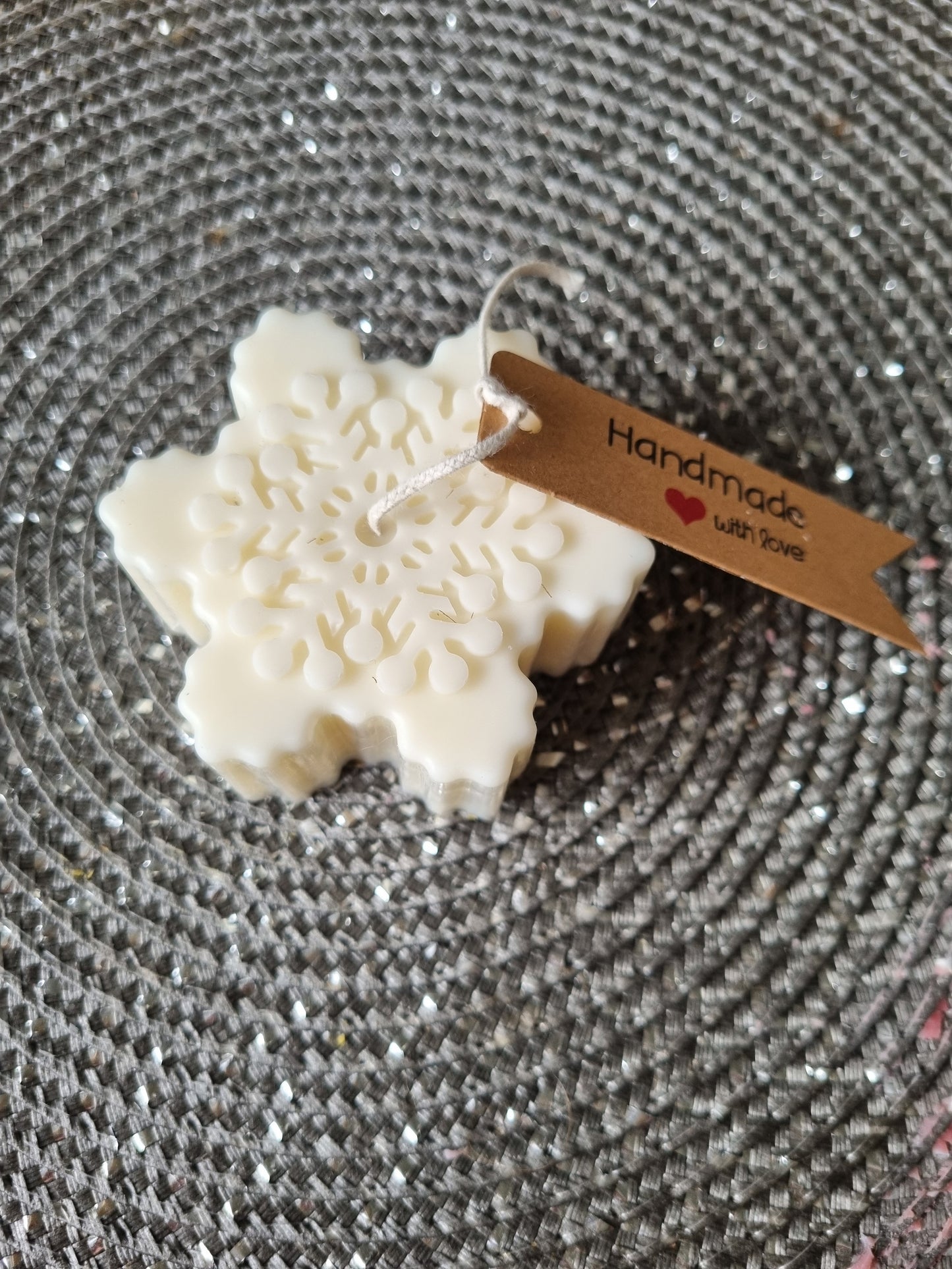 Kerze Schneeflocke Typ I Bio Sojawachs ohne Paraffin