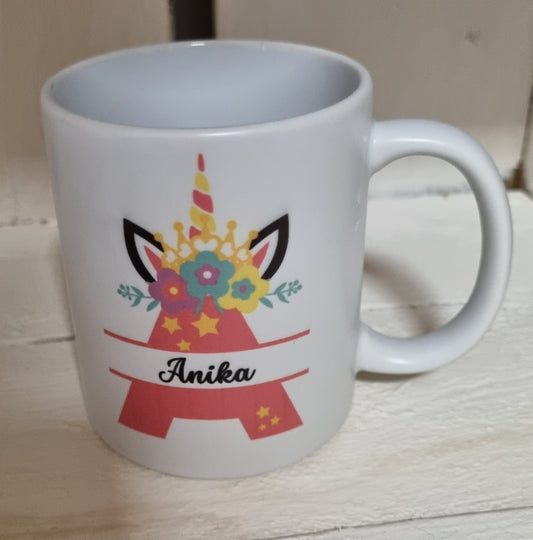 Tasse mit Namen Einhorn