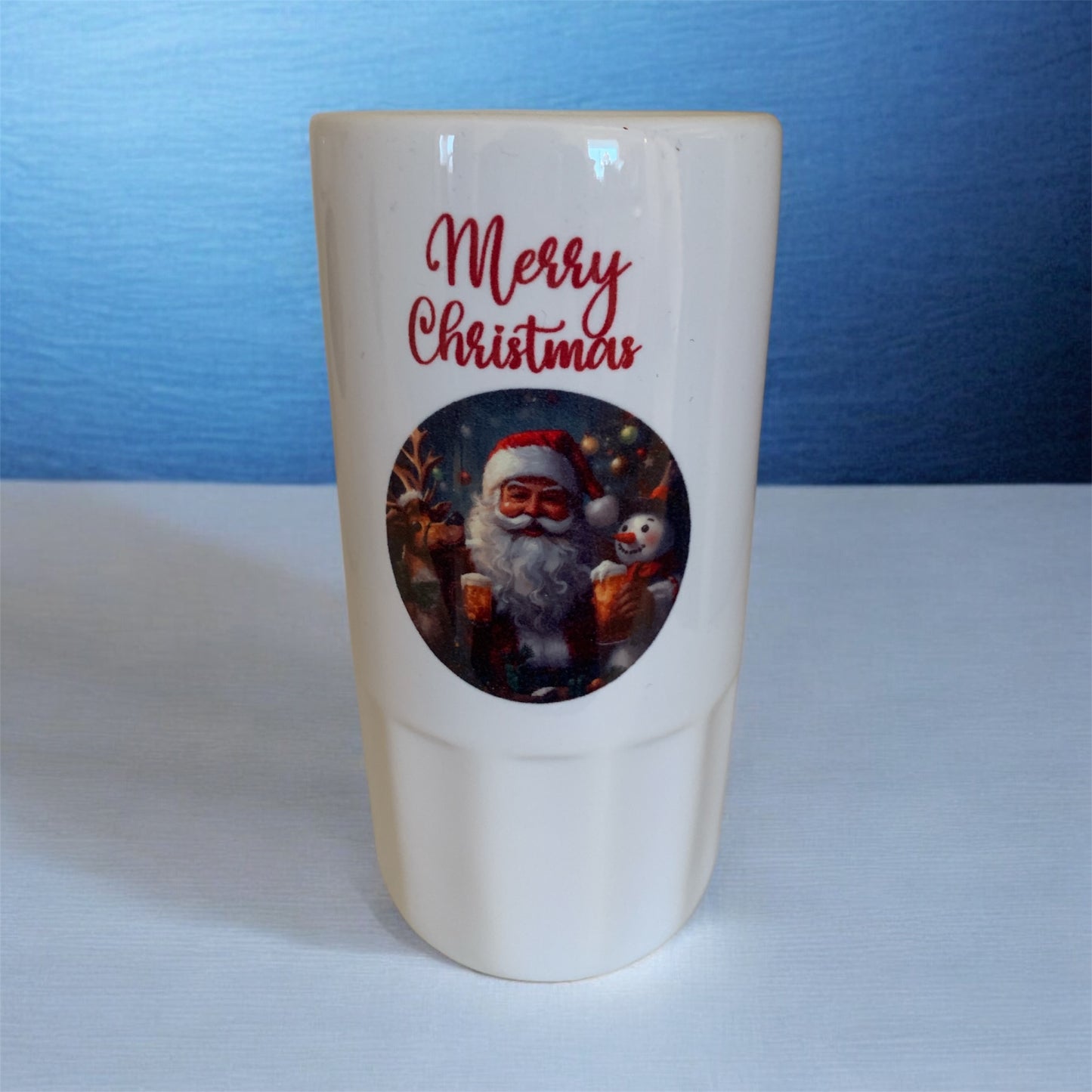 Bierkrug Weihnachtsmann Merry Christmas 500 ml Keramik personalisierbar