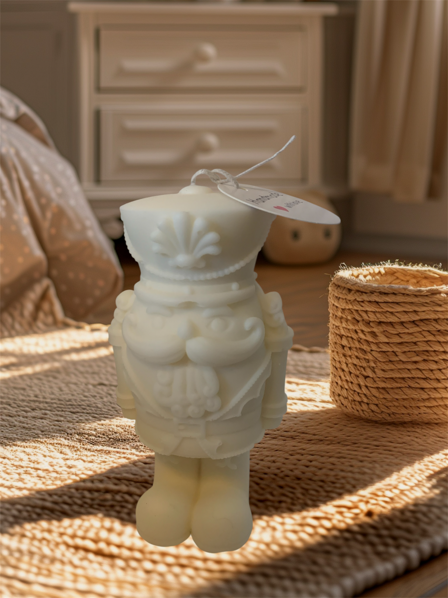 Kerze Nussknacker zertifiziertes Bio Sojawachs ohne Paraffin mit oder ohne Duft