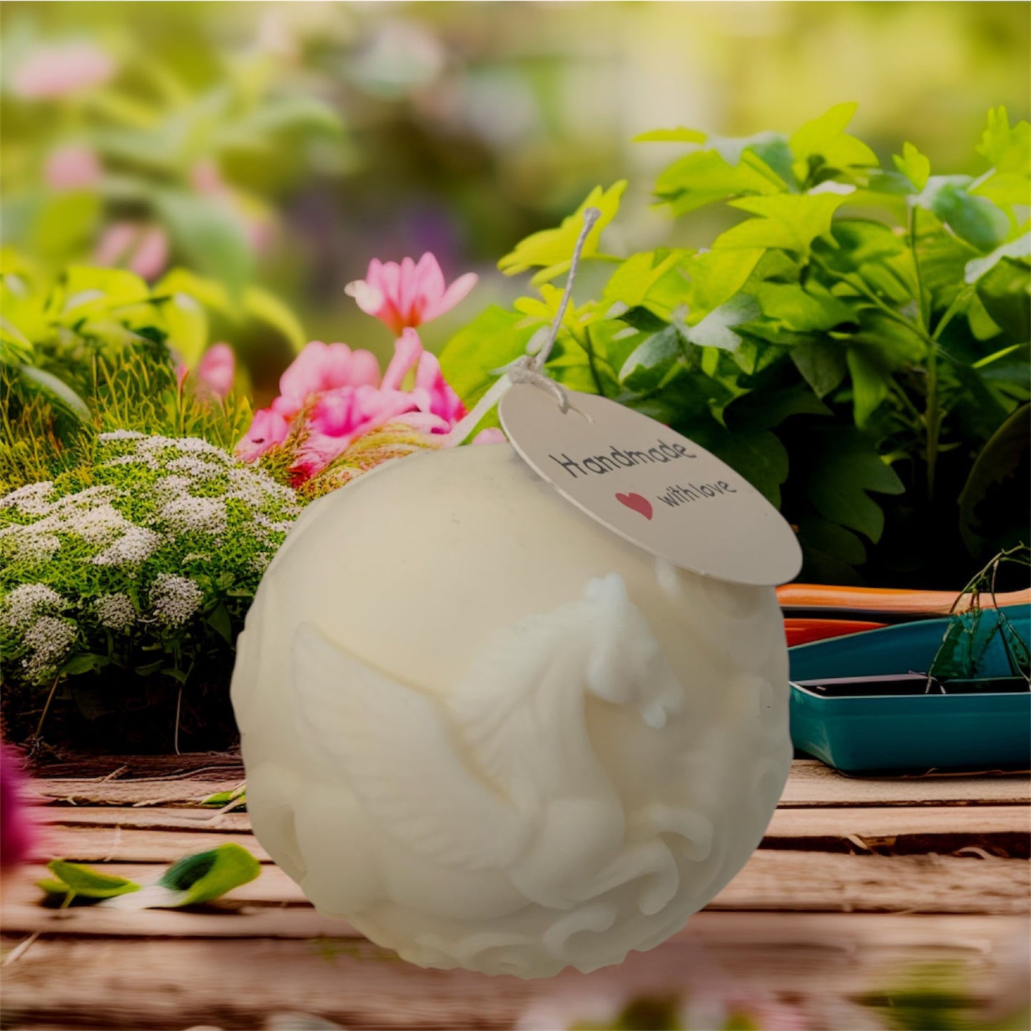 Kugelkerze 3D-Pferd mit Flügeln aus zertifiziertem Bio Sojawachs ohne Paraffin mit oder ohne Duft