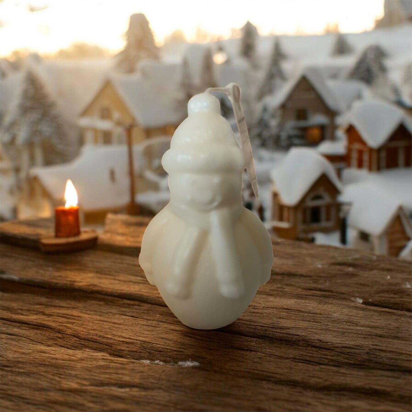 Kerzenset Schneemänner-Wichtel aus Bio Sojawachs ohne Paraffin mit oder ohne Duft