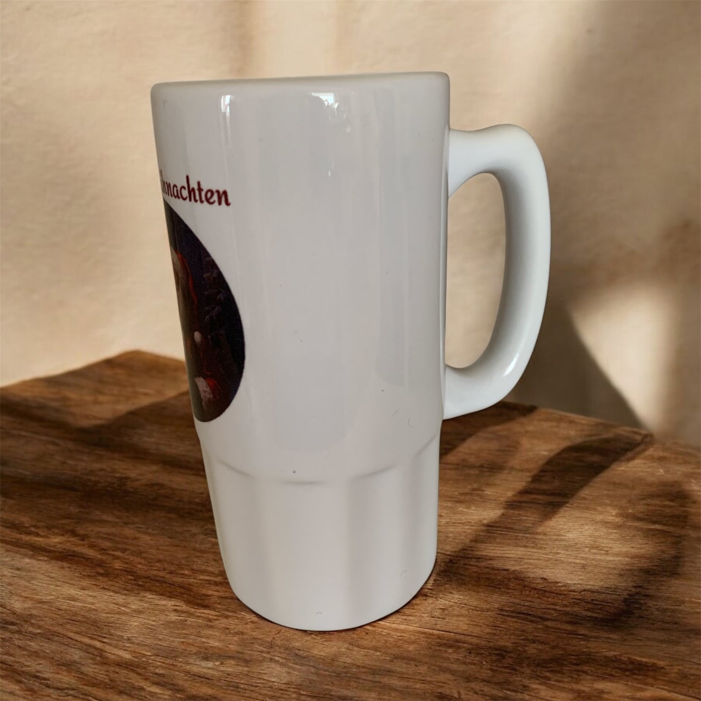 Bierkrug Weihnachtsmann Frohe Weihnachten Keramik 500 ml personalisierbar