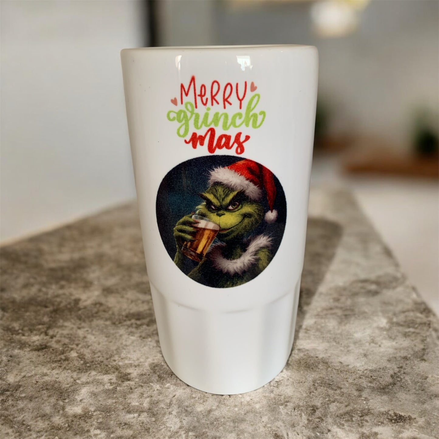 Bierkrug Merry Grinchmas Keramik 500 ml personalisierbar
