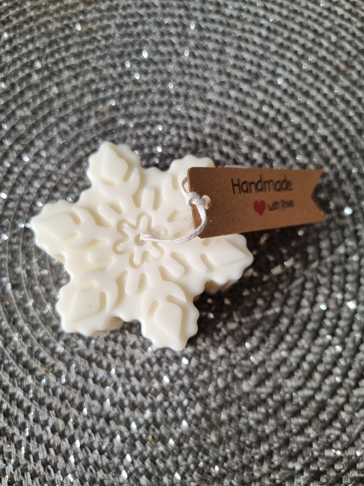 Kerze Schneeflocke Typ III Bio Sojawachs ohne Paraffin