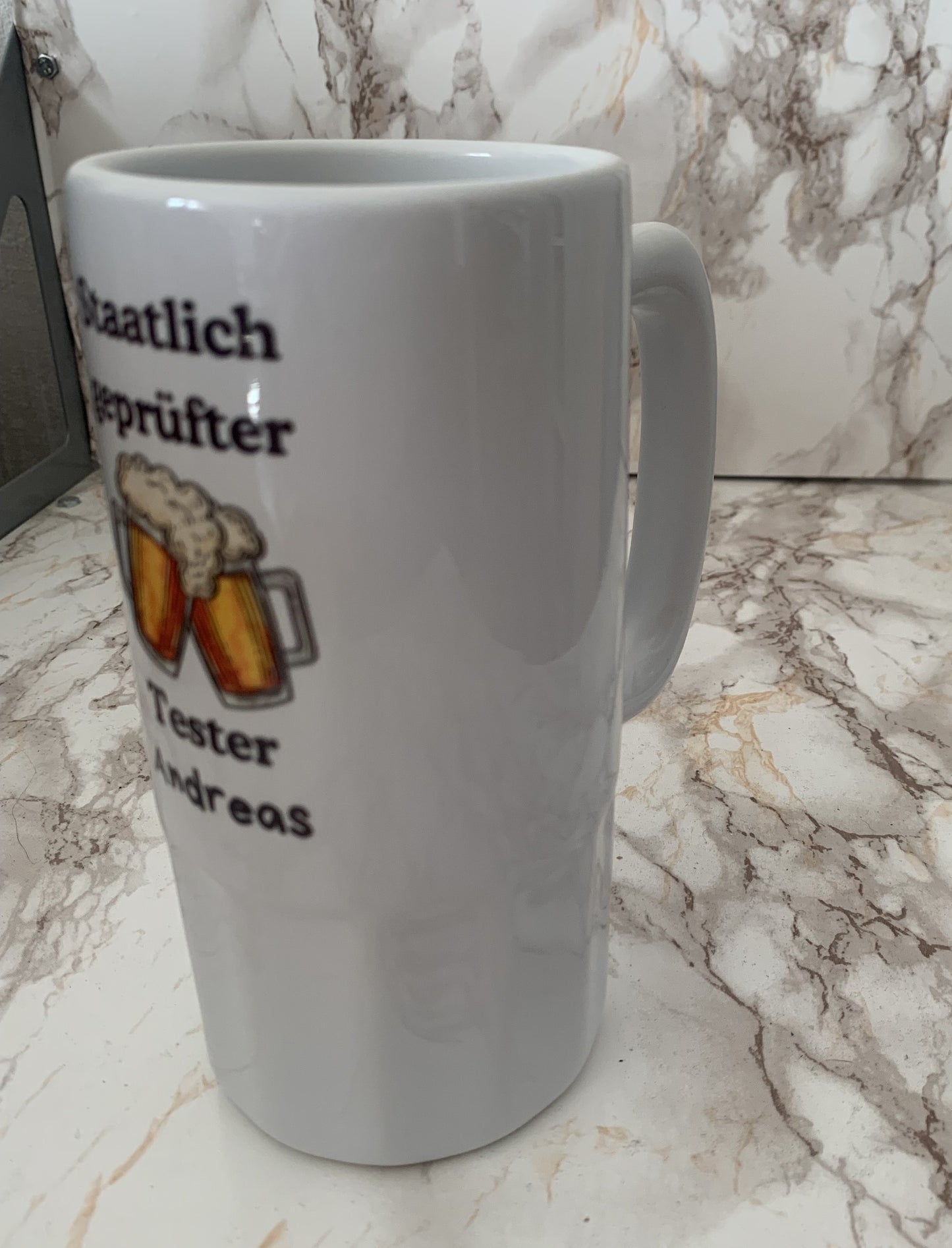 Personalisierter Bierkrug Schaf Keramik