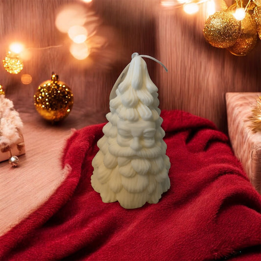 Kerze Tannenbaum mit Gesicht aus Bio Sojawachs ohne Paraffin mit oder ohne Duft